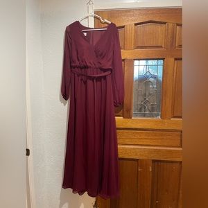 Long sleeve maxi dress